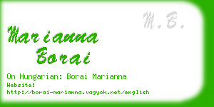 marianna borai business card